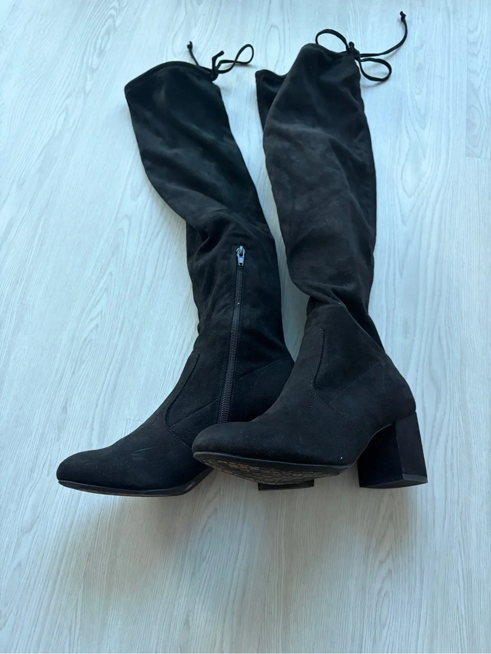 Kelly & Katie Kruse Black Over-the-Knee Block Heel Women's Boots